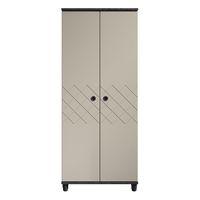 Thea 2 Door Wardrobe Black and Grey