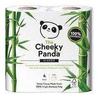 the cheeky panda fsc certified bamboo toilet tissue 4 rolls