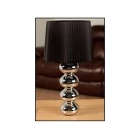 Theron Table Lamp In Black Shade With Chrome Plated Base
