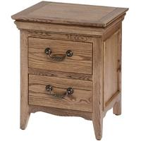 the dorchester collection two drawer oak bedside table