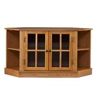 thomas corner tv stand oak