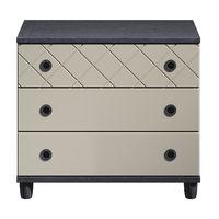 Thea 3 Drawer Wide Chest Black and Grey