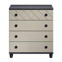 thea 4 drawer chest black and grey