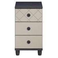 Thea 3 Drawer Narrow Chest Black and Grey