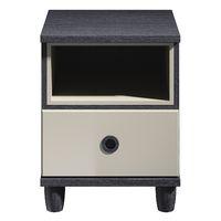 Thea 1 Drawer Bedside Black and Grey