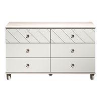 thea 6 drawer chest elm and white