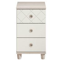 thea 3 drawer narrow chest elm and white