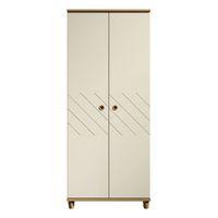 Thea 2 Door Wardrobe Oak and Alabaster