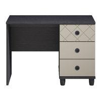Thea Single Pedestal Dressing Table Black and Grey