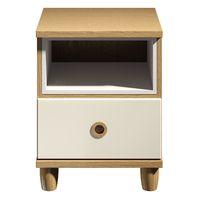 thea 1 drawer bedside oak and alabaster