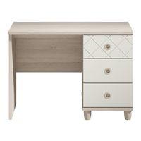 Thea Single Pedestal Dressing Table Elm and White
