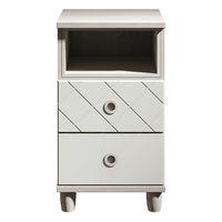 thea 2 drawer bedside elm and white