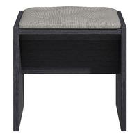 Thea Dressing Table Stool Black and Grey