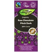 The Raw Chocolate Company Org Pitch Dark Raw Choc Bar 44g x 3