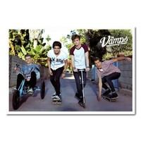 The Vamps Group Poster White Framed - 96.5 x 66 cms (Approx 38 x 26 inches)