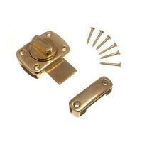 Thumb Turn Latch Door Catch Brass Plated with Screws ( pack of 24 )