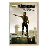The Walking Dead Season 3 Poster Beech Framed - 96.5 x 66 cms (Approx 38 x 26 inches)