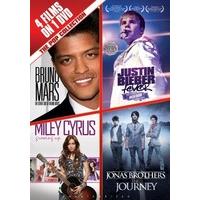 The Pop Collection: Bruno Mars, Justin Bieber, Miley Cyrus & The Jonas Brothers [DVD] [2013]