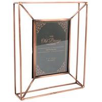 The Old Bronze Foundry Copper Style Wire Box Frame ~ Freestanding Photo Frame 5 X 7