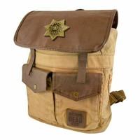 the coop walking dead ricks sheriff backpack brown