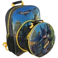 The Lego Batman Move 3D Childrens Large Backpack with Detachable Lunch Bag Holiday Trips 8345