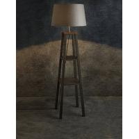 Theo Grey Wood Shelves Floor Lamp