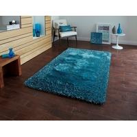 thick soft sparkles blue luxury shaggy rug santa clara 150cm x 230cm 4 ...