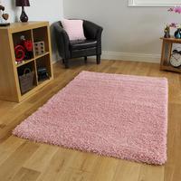 thick super soft baby pink shag pile rug ontario 160cm x 220cm 5ft3 x  ...