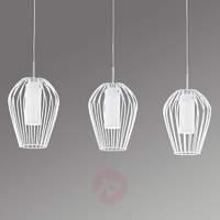 three bulb vencino led hanging light made of steel
