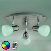 Three-bulb Enea-C ceiling light LED RGBW