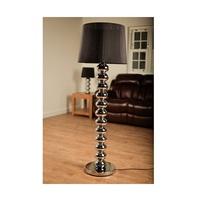 Theron Floor Lamp In Black Shade With Chrome Plated Base