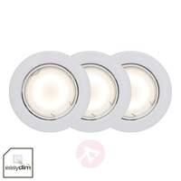 Three Honor easydim recessed lights with LEDs