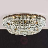 Theresa Crystal Ceiling Light Old Brass 65 cm