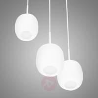 Three-bulb LED hanging light Meton in white