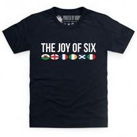 the joy of six rugby kids t shirt