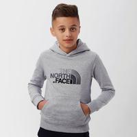 the north face boys drew peak hoody grey grey