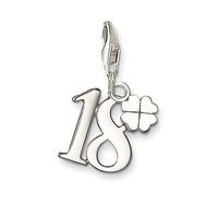 thomas sabo silver lucky number 18 charm