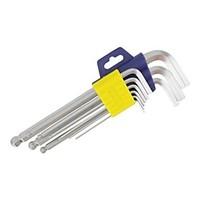 The Great Wall Seiko 9Pcs Plastic Inserted Bulb Head Lengthened Six Angle Wrench Set 1.5-10Mm