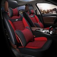 The 5 Seat Car Seat Leather Seat Cover Silk Cushion Surrounded By Four Seasons General 3D Stereo Red