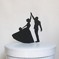The Dancing Bride and Groom Cake Topper