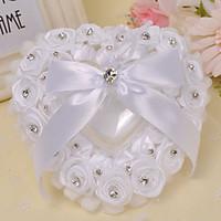 The Rose Heart Style Rhinestone Ring Pillow