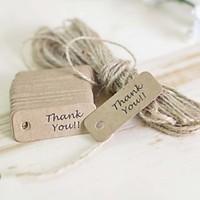 The wedding gift Thank you Classic Theme Stickers Labels Tags-100 Piece/Set Labels / Tags Non-personalized Brown