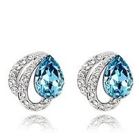 Thousands of colors Stud Earrings Women\'s Alloy Earring Crystal-2-228