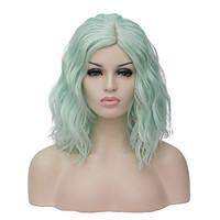 The European and American fashion party fluorescent green noodles volume cos brief paragraph wig
