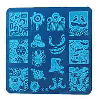 The New Christmas Halloween Festival Square Manicure Printing Plate Element