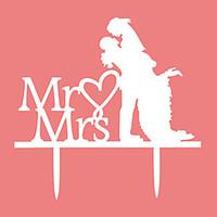 The Kissing Bride and Groom Cake Topper