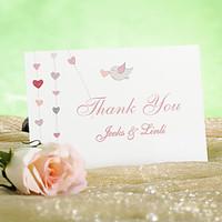 thank you card bird in love set of 12