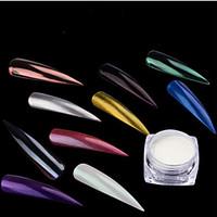 The Magic Mirror Powder Colorful Laser Silver Glitter Durable Easy To Operate 1Pcs