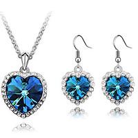 Thousands of colors Jewelry Necklaces / Earrings Jewelry set Crystal 1set Women-9-1-1-2122-142