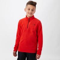 the north face boys glacier quarter zip fleece red